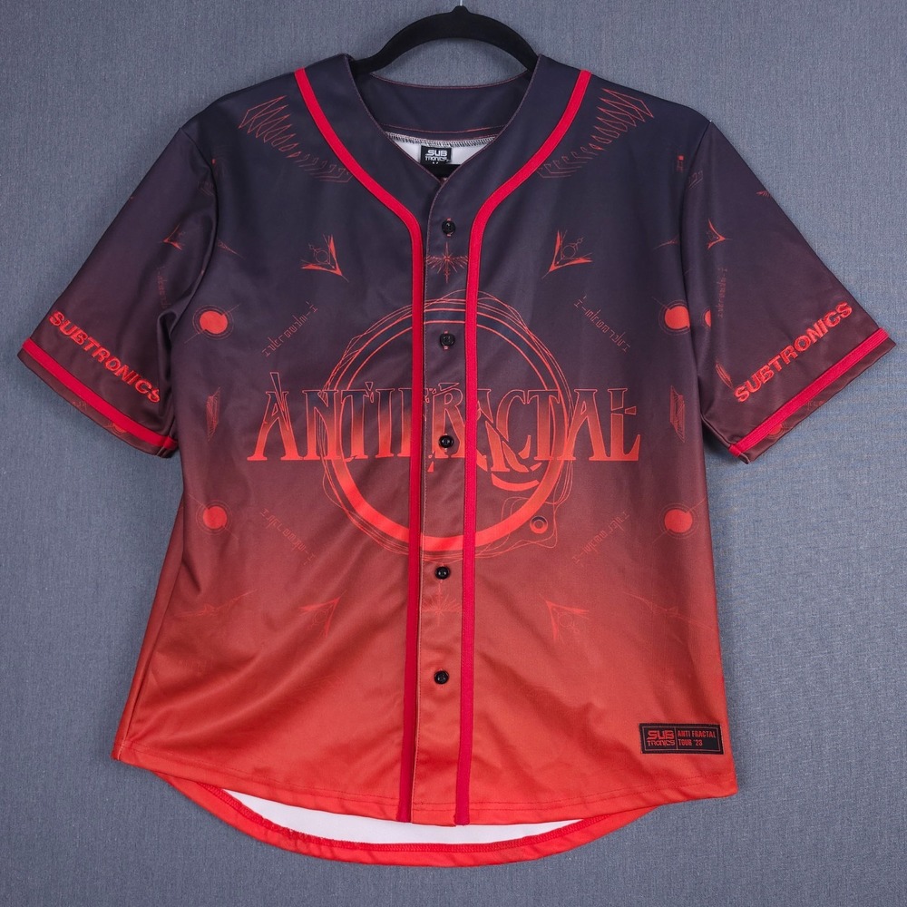 Subtronics Antifractal Baseball Jersey Size Medium DJ Dubstep EDM 710 Tour 23